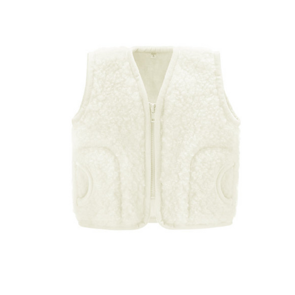 Wool Pile Vest - Natural White – MALA BABY