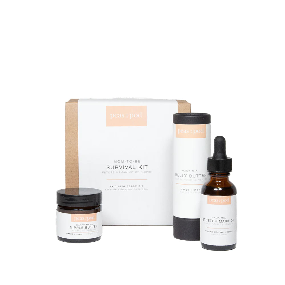 This convenient kit includes three of our signature mom-to-be products, all crafted from the purest natural ingredients, to ensure the very best for an expectant mama’s skin.&nbsp; Each of these goodies is designed to help nourish the skin and provide comfort.&nbsp; While sleep isn’t included, our hope is to ease your transition to motherhood the best way we know how!