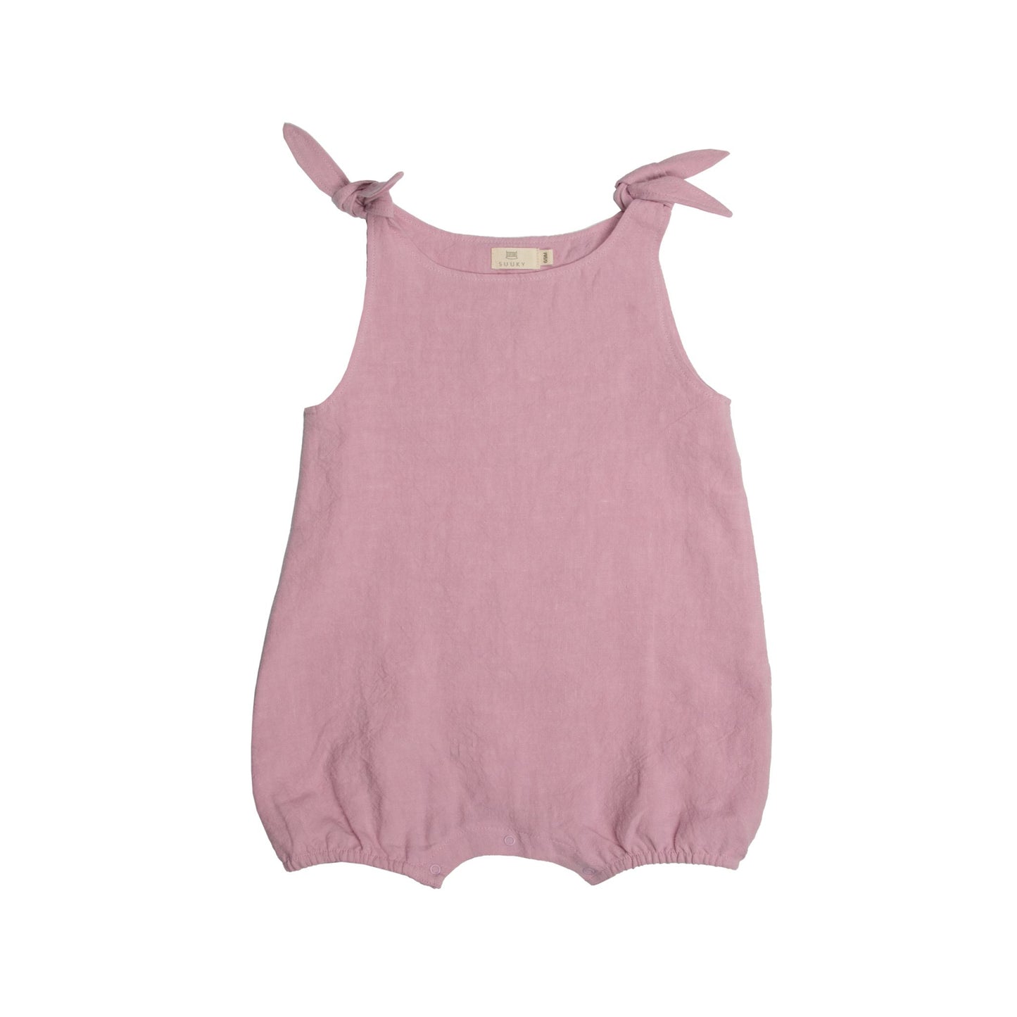 Lilac linen romper for baby girl. made in portugal. Suuky Porto certified products. Beautiful for a garden wedding. Baby inspired outfit for holiday in Florida, Boca Raton. Ships to Canada and United States of America, Duty Free. Organic, natural Materials. First Birthday Gift for baby girl. Sustainable luxury for baby & toddler.