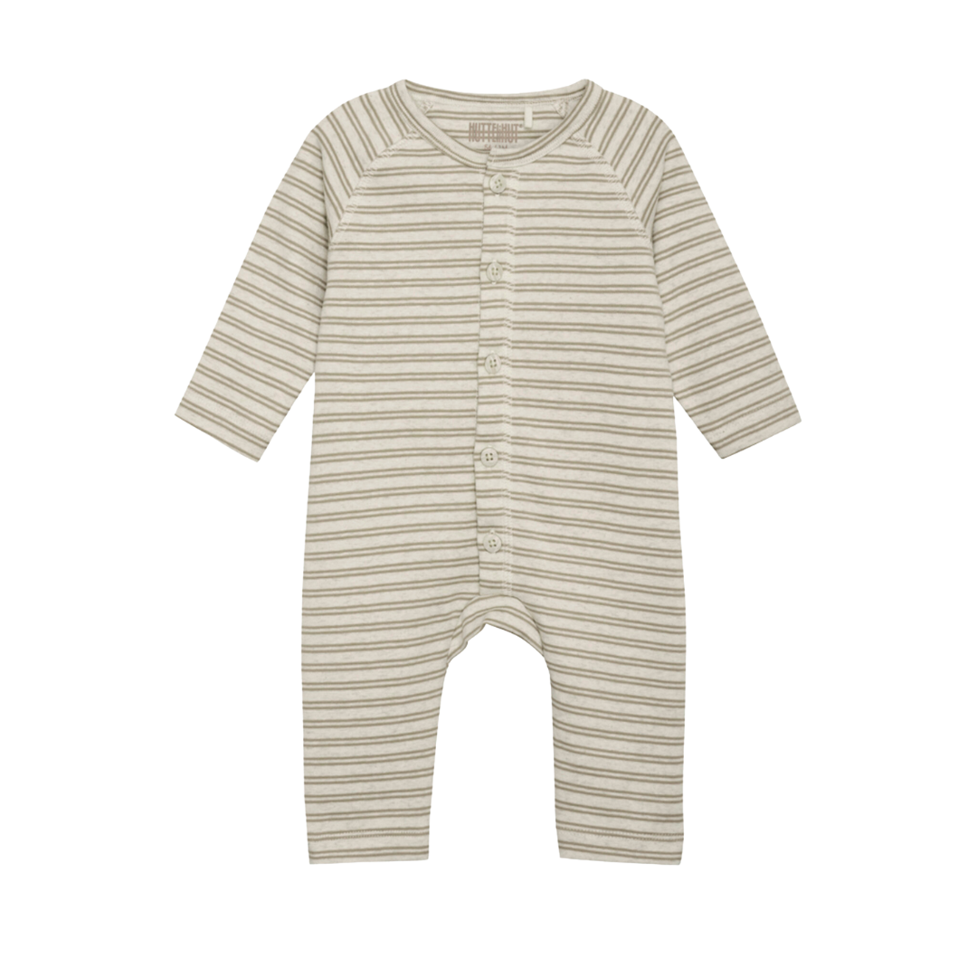 Huttelihut Stretch Playsuit. Experience the joy of dressing your child in a garment that seamlessly combines practicality with sophistication. With its super-soft fabric and versatile design, this playsuit is destined to become a staple in your little one's wardrobe. free shipping to Canada and the US on orders over $100, with standard shipping rates of $6 CAD / $4.30 USD for orders below. Plus, rest assured, duties into the US are included,